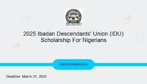 2025 Ibadan Descendants' Union (IDU) Scholarship For Nigerians