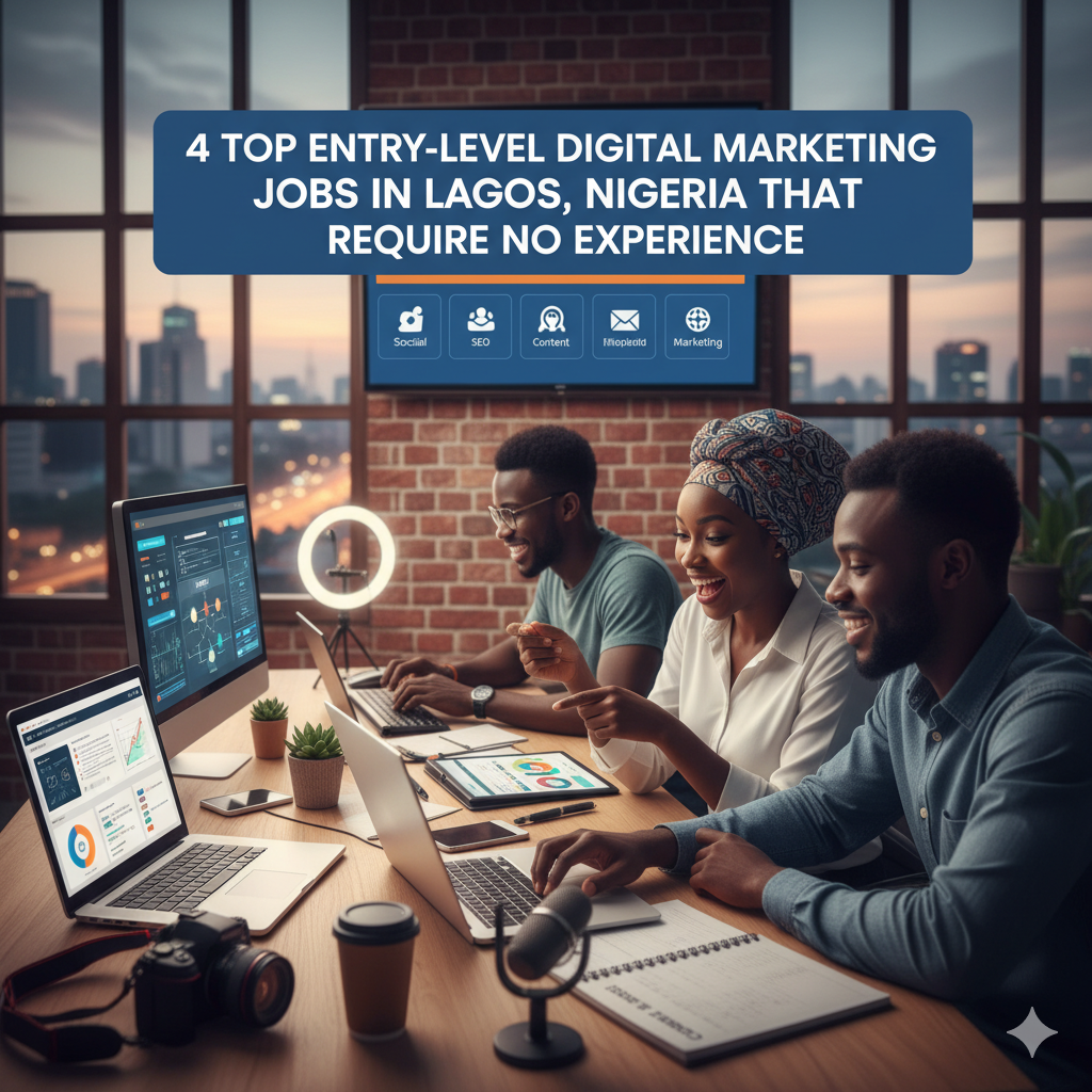 4 best Entry-Level Digital Marketing Jobs in Lagos Nigeria, That Require No Experience. digital marketing