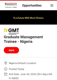 Graduate Trainee job in Nigeria 2026